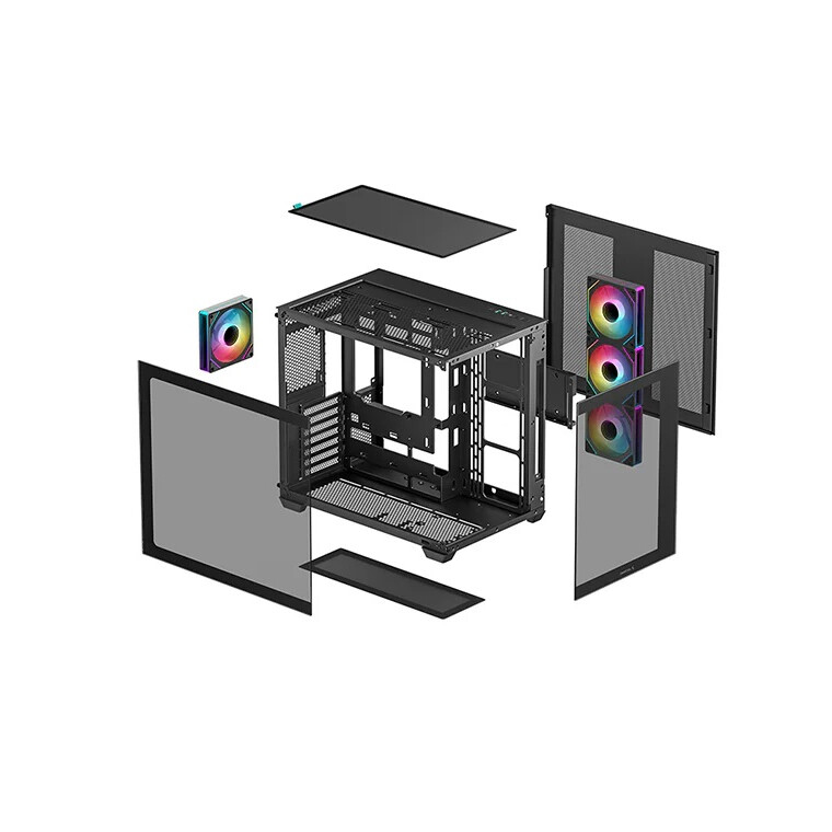 Datora korpuss Deepcool CG530 4F Mid Tower Black (R-CG530-BKADA4-G-1) - foto 3