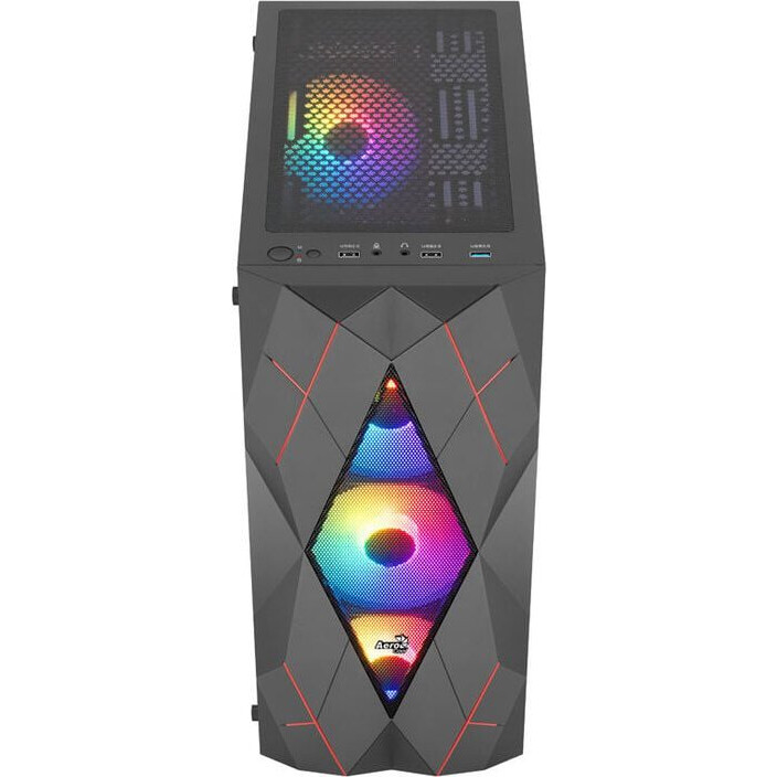 Datoru korpuss Aerocool PGS Volcan-G-BK-V1 - AEROPGSVOLCAN-G-BK-V1 - foto 2