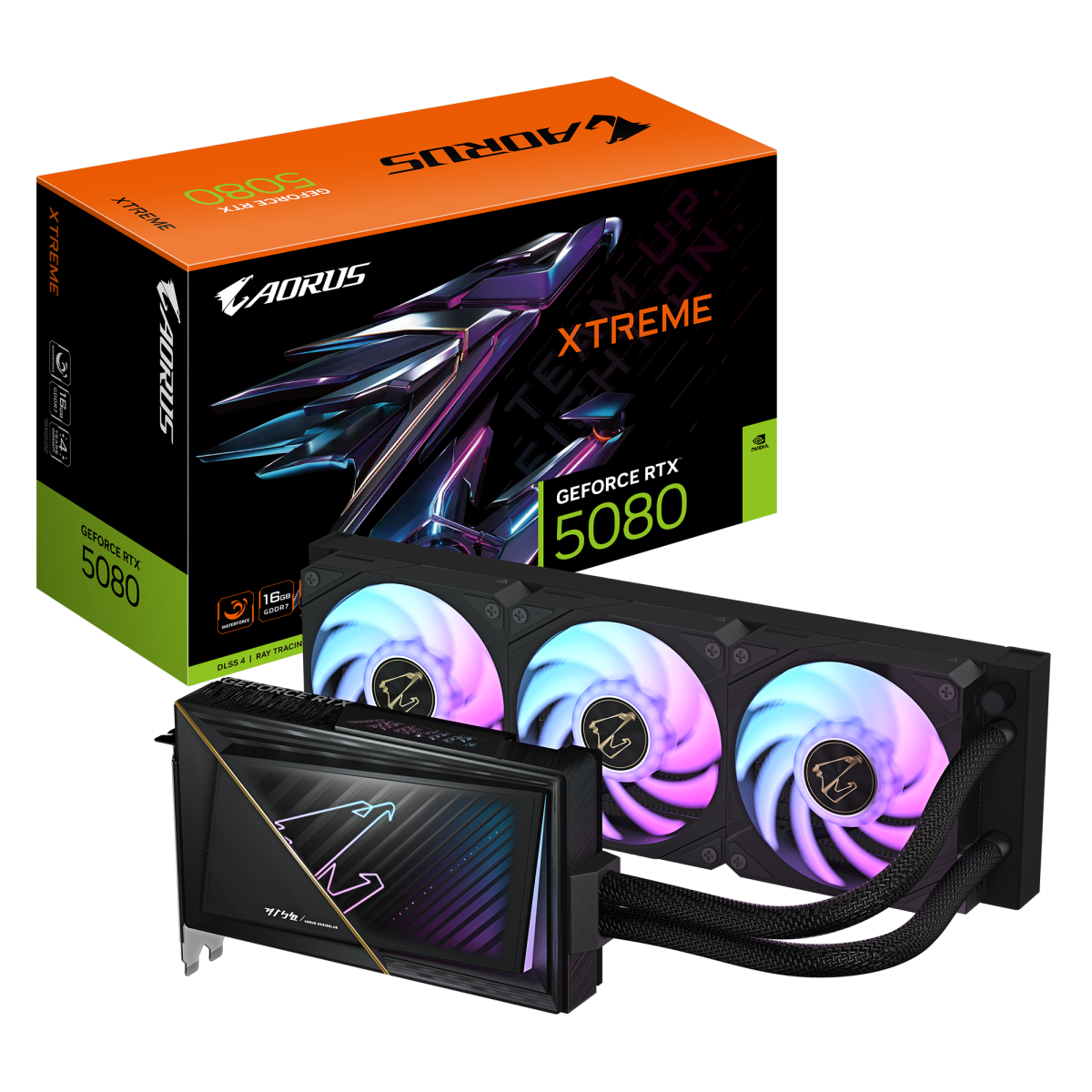 Videokarte GIGABYTE AORUS GeForce RTX 5080 XTREME WATERFORCE 16GB - GV-N5080AORUSX W-16GD - foto 5