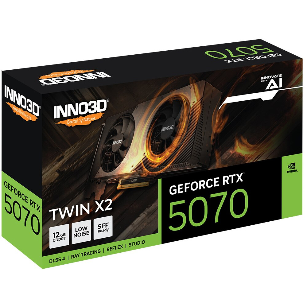 Videokarte INNO3D GeForce RTX 5070 TWIN X2 NVIDIA 12 GB GDDR7 (N50702-12D7-195064N) - foto 2