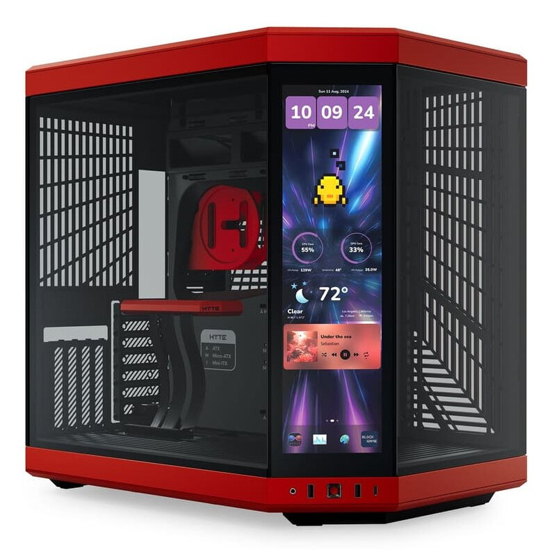 Korpuss HYTE Y70 touch infinite Midi Tower Black Cherry - CS-HYTE-Y70TTI-RB