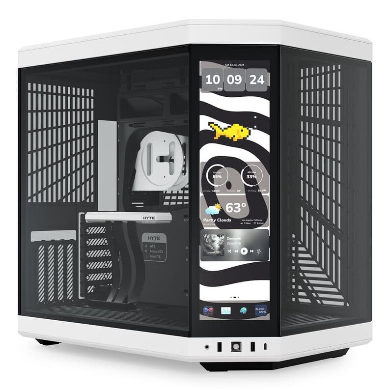 Korpuss HYTE Y70 touch infinite Midi Tower Black White - CS-HYTE-Y70TTI-WB