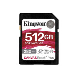 Atmiņas kartes Kingston Canvas React Plus SDXC UHS-II Memory Card 512 GB (SDR2V6/512GB)