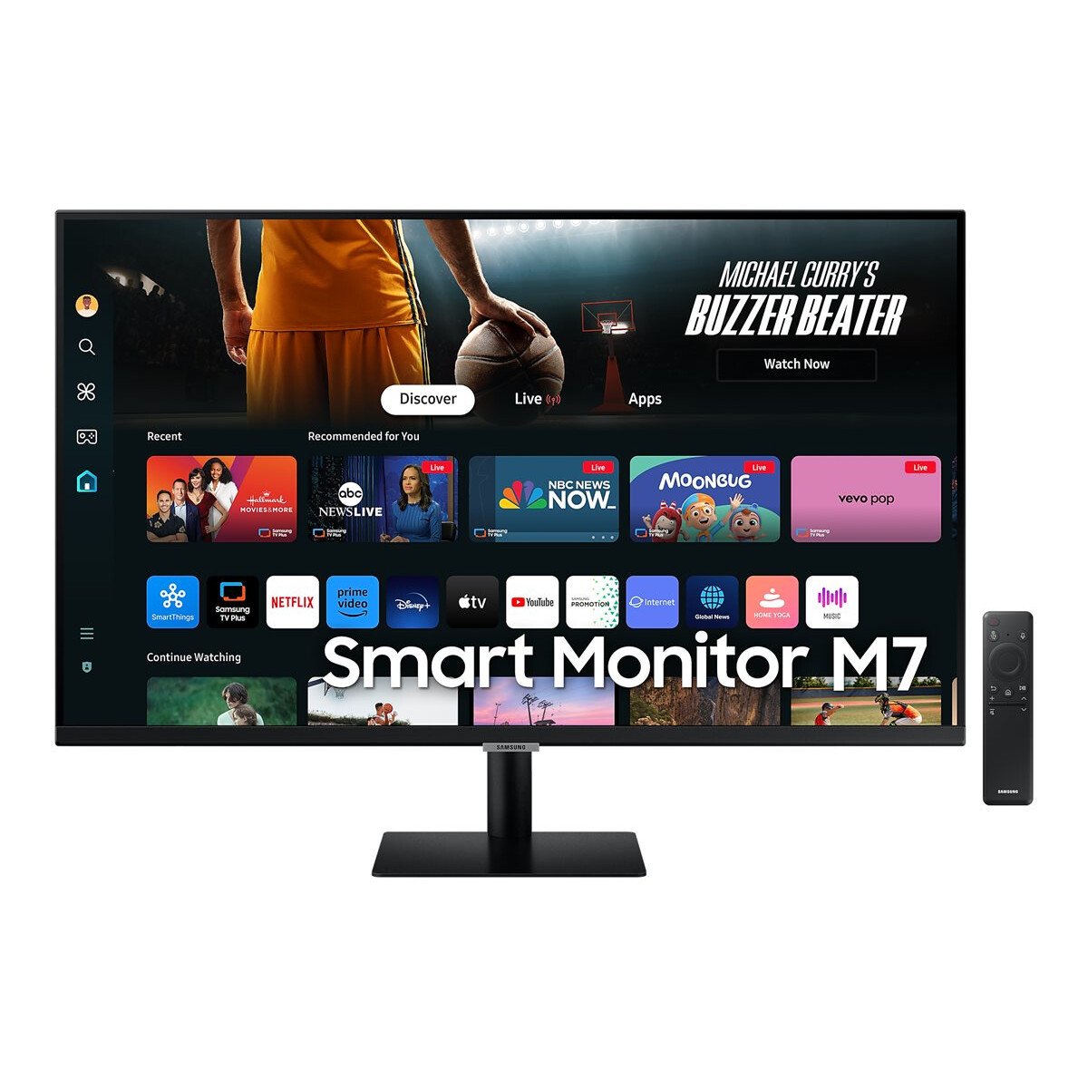 Monitors Samsung Smart Monitor M7 S32DM702UU Black - LS32DM702UUXDU