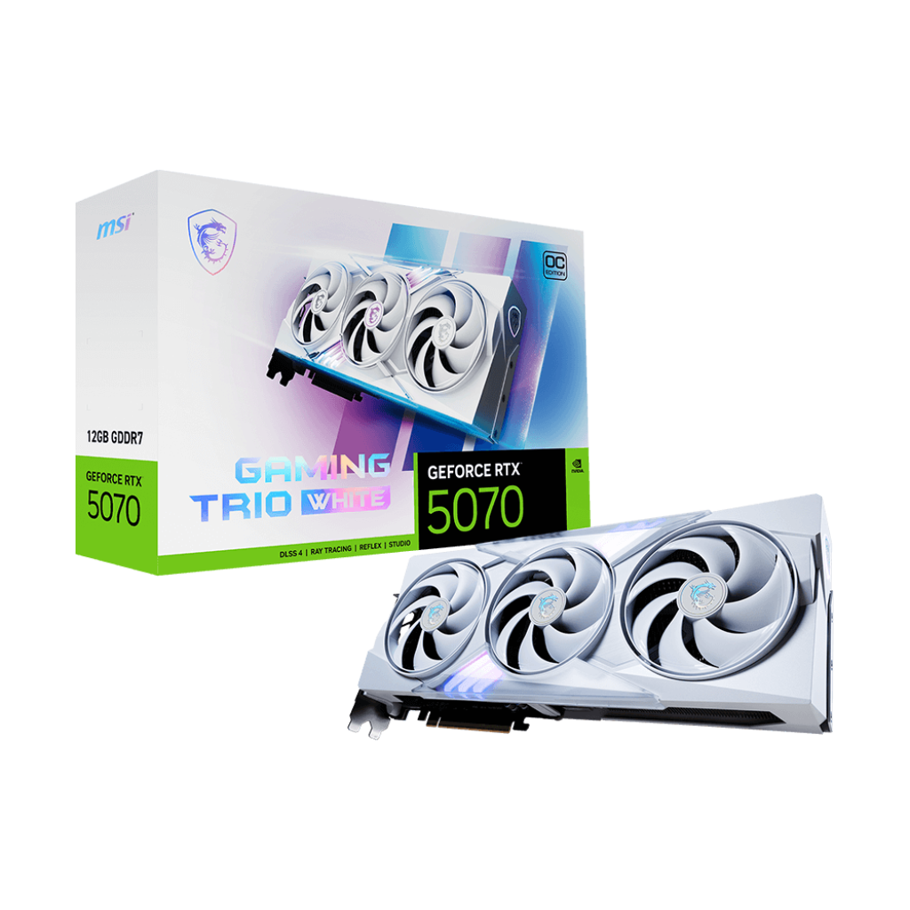 Videokarte MSI GeForce RTX 5070 12GB GAMING TRIO OC GDDR7 White - GeForce RTX 5070 12G GAMING TRIO OC WHIT - foto 4