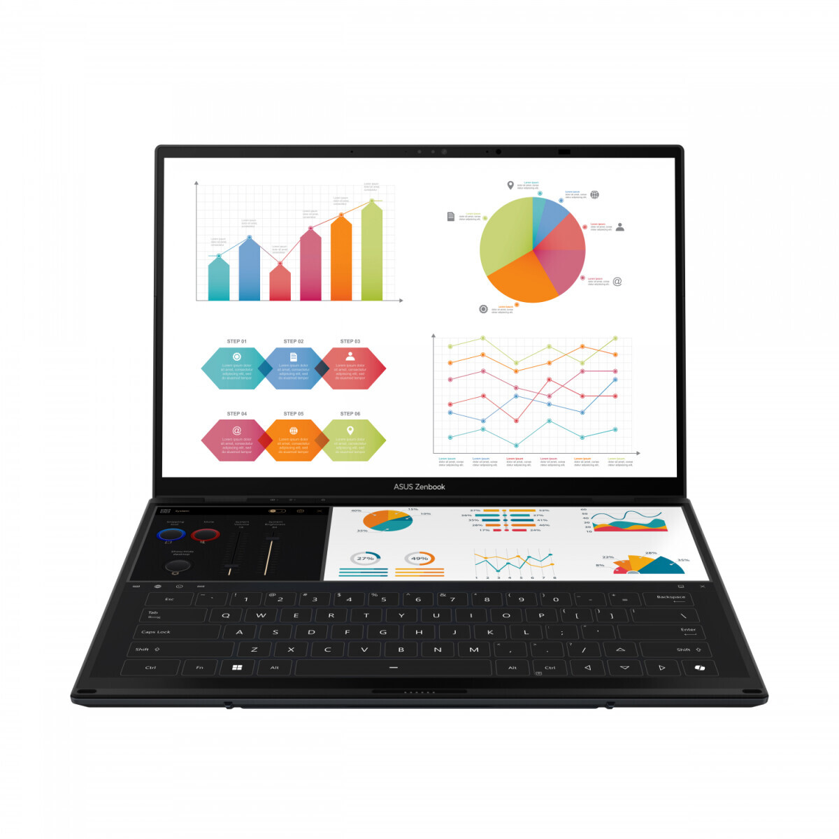 Portatīvais dators ASUS ZenBook Duo 14 UX8406CA-PZ009W 14" Grey - 90NB14X1-M00820 - foto 3