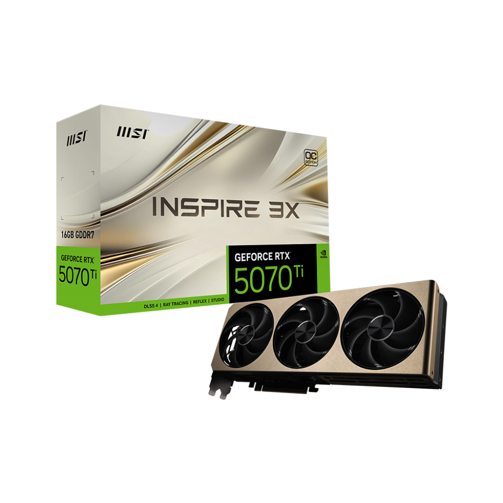 Videokarte MSI GeForce RTX 5070 Ti 16G INSPIRE 3X OC GDDR7 - foto 6
