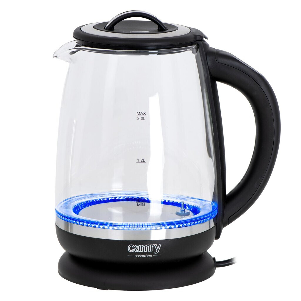 Tējkanna Camry CR 1290 2L 2200W Glass, Black
