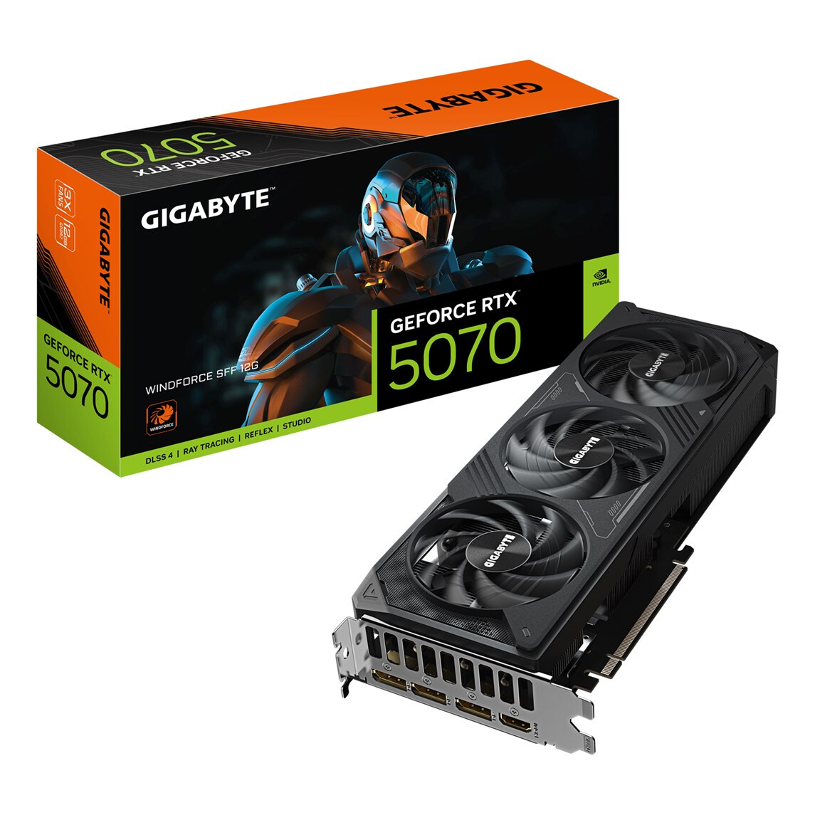 Videokarte GIGABYTE GeForce RTX 5070 WINDFORCE SFF 12GB - GV-N5070WF3-12GD - foto 5