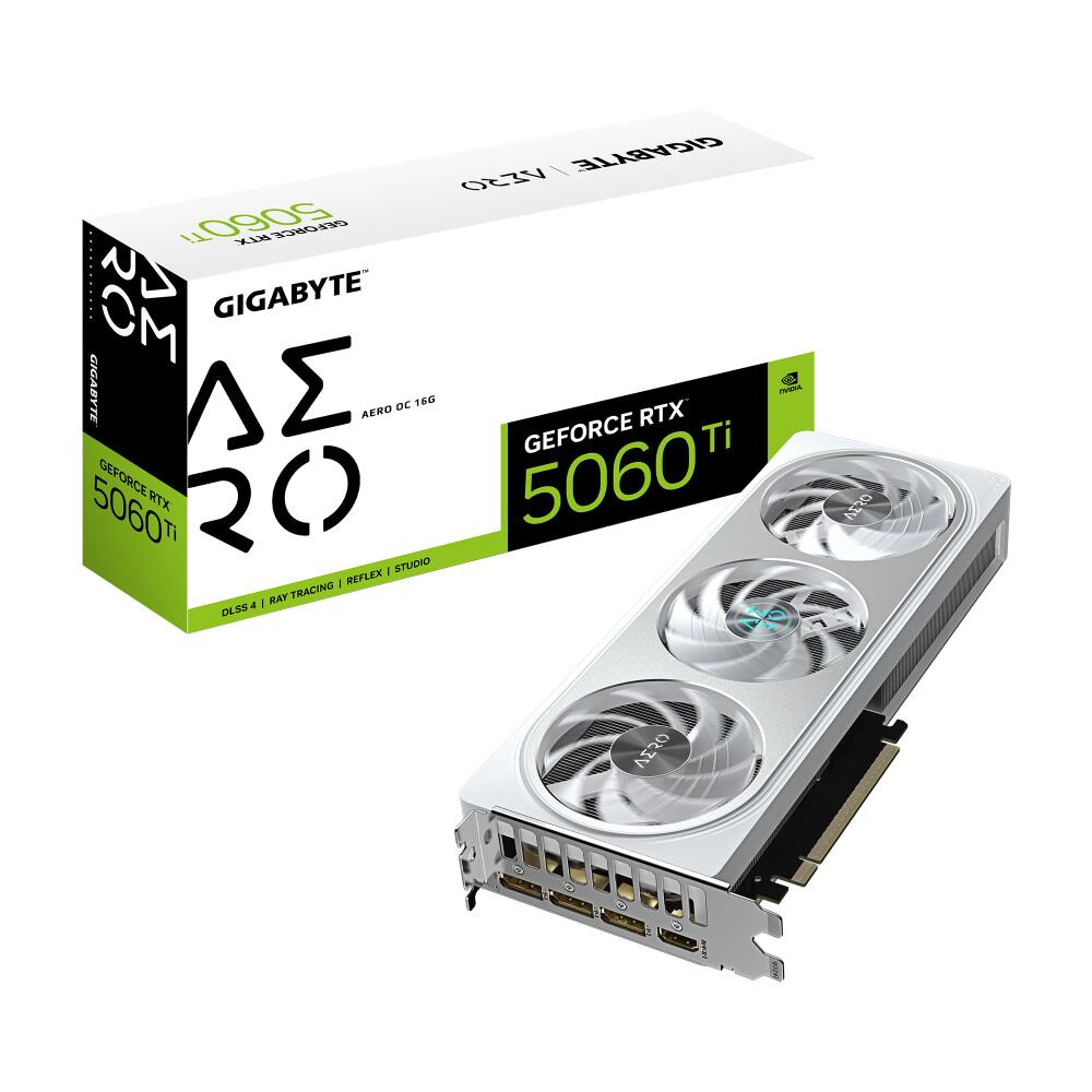Videokarte GIGABYTE GeForce RTX 5060 Ti AERO OC 16GB GDDR7 - GV-N506TAERO OC-16GD 1.0 - foto 5