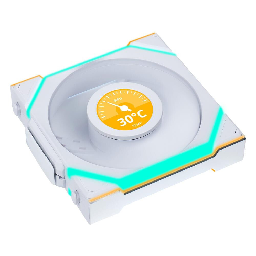 Korpusa ventilators Lian Li UNI FAN SL Wireless LCD 120 Reverse Blade Kit of 3  (G99.12RSLLCD1W3W.00) - foto 3