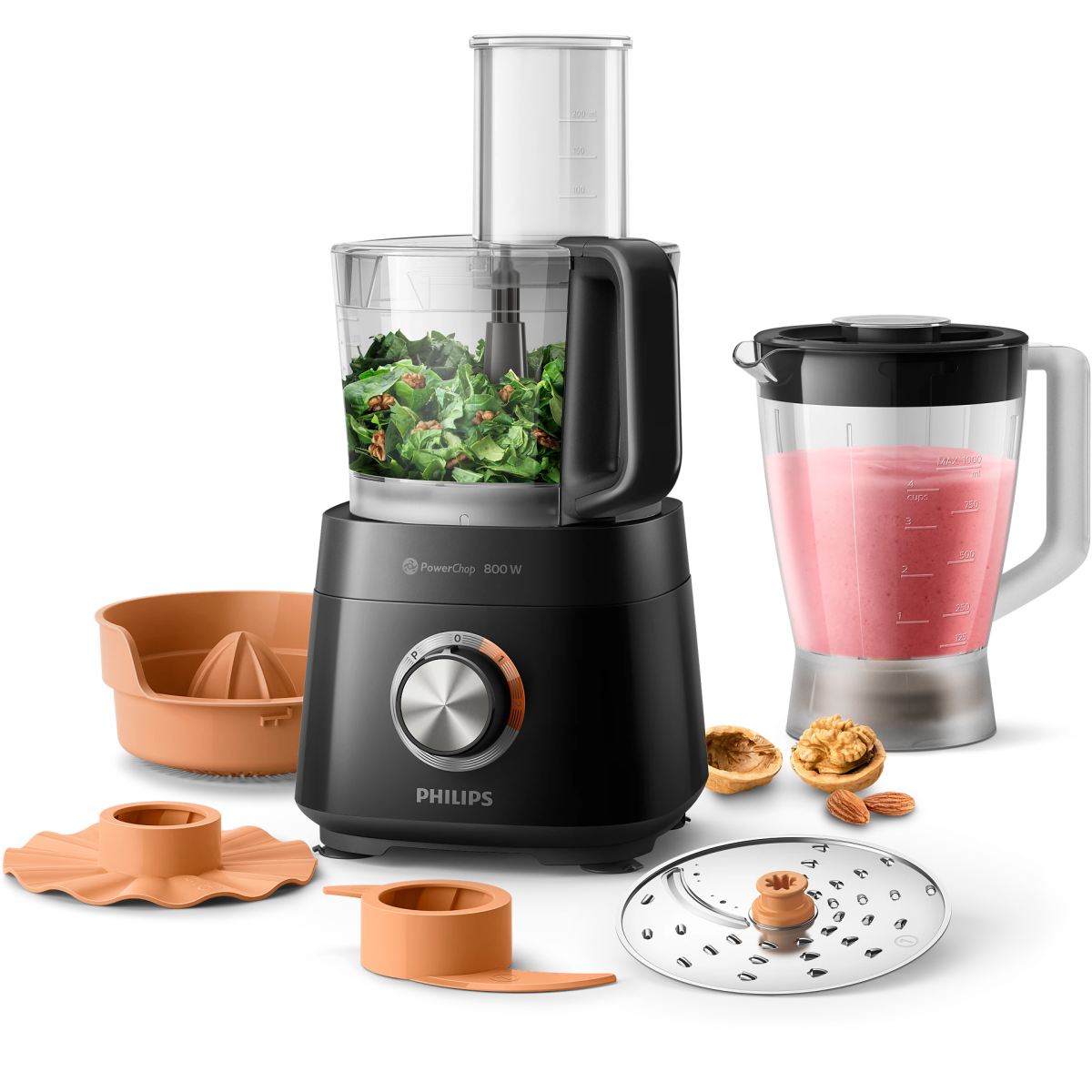 Virtuves kombains Philips HR7510/10 Black - foto 3