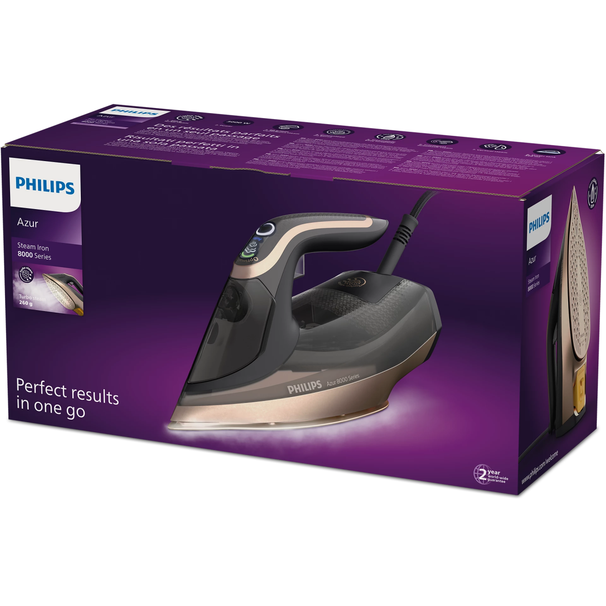 Gludeklis Philips Azur DST8041/80 Black, Gold - foto 4