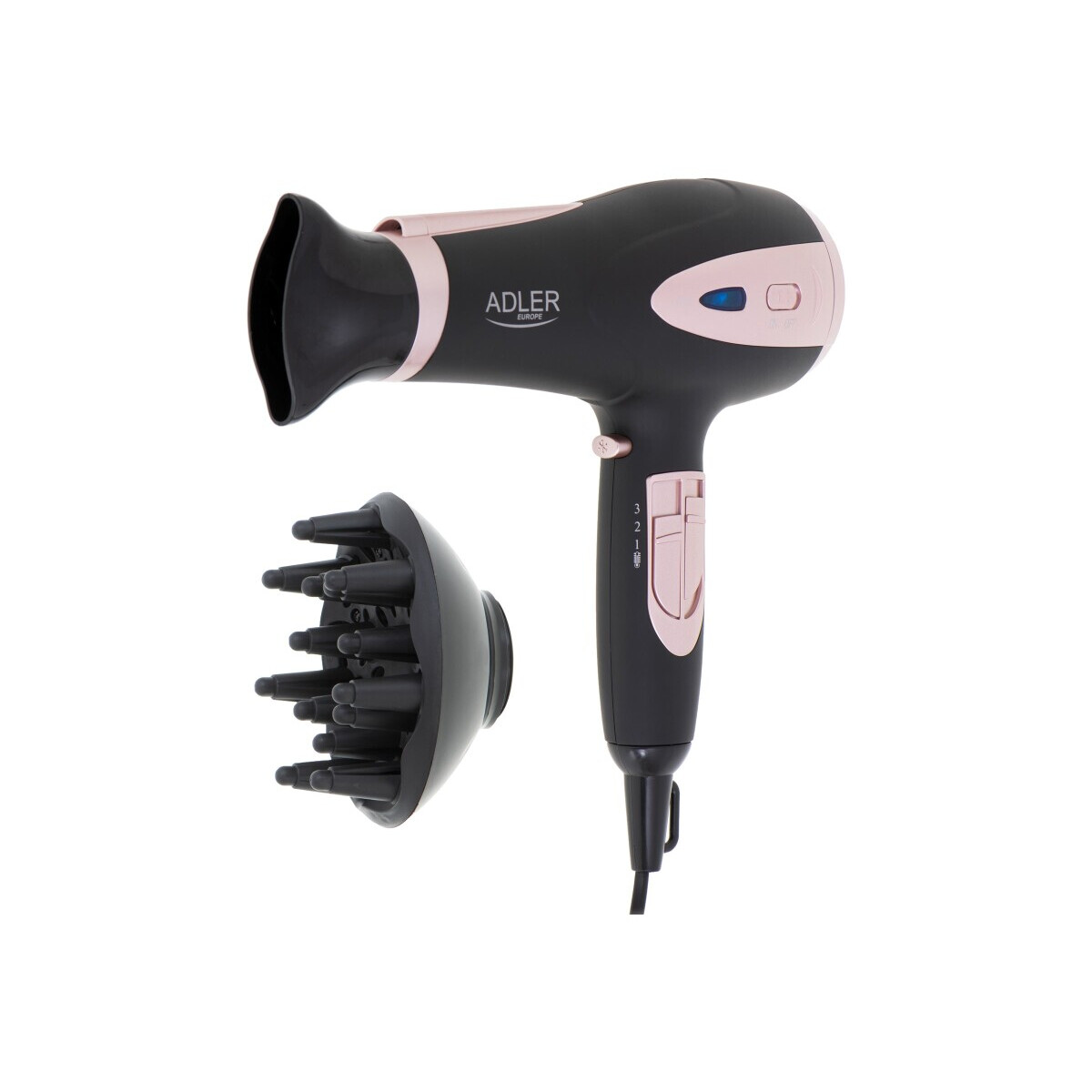 Fēns Adler AD 2248b ION Black, Pink - AD 2248 black