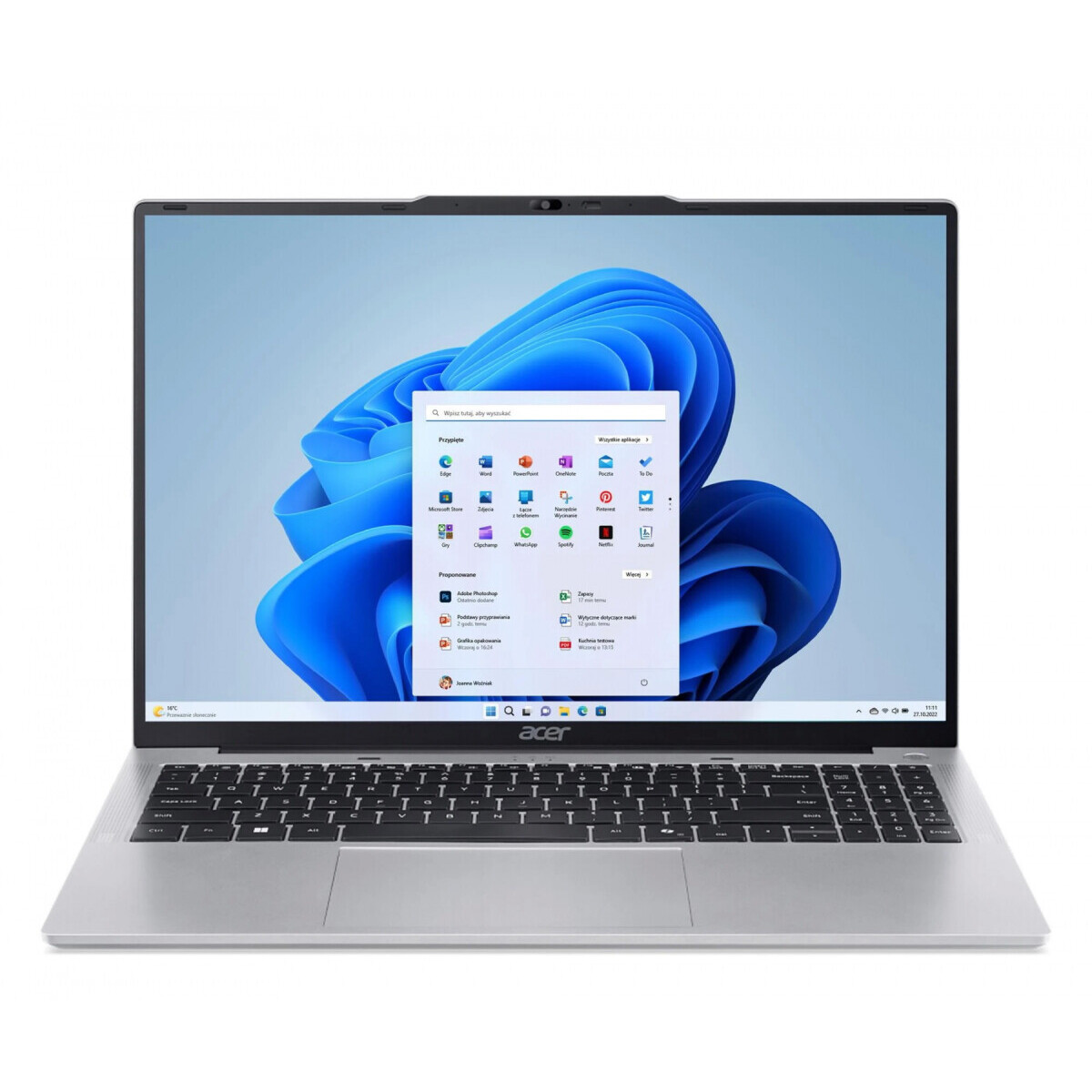 Portatīvais dators Acer Aspire AL16-52P-5841 16" Silver (NX.J2SEL.001)
