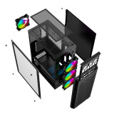 Datoru korpuss GEMBIRD Gaming Fornax 400X (CCC-FC-400X)