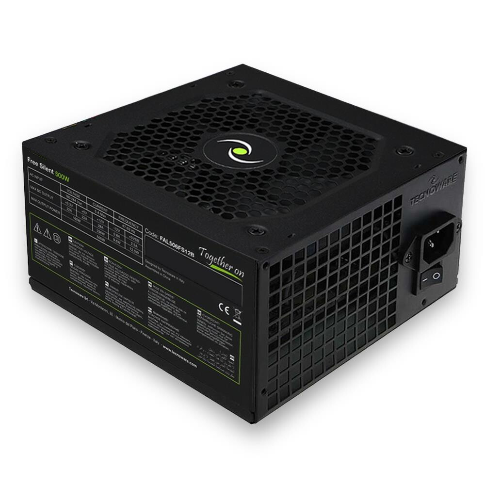 Barošanas bloks TECNOWARE FREE SILENT 500 W Black (FAL506FS12B)