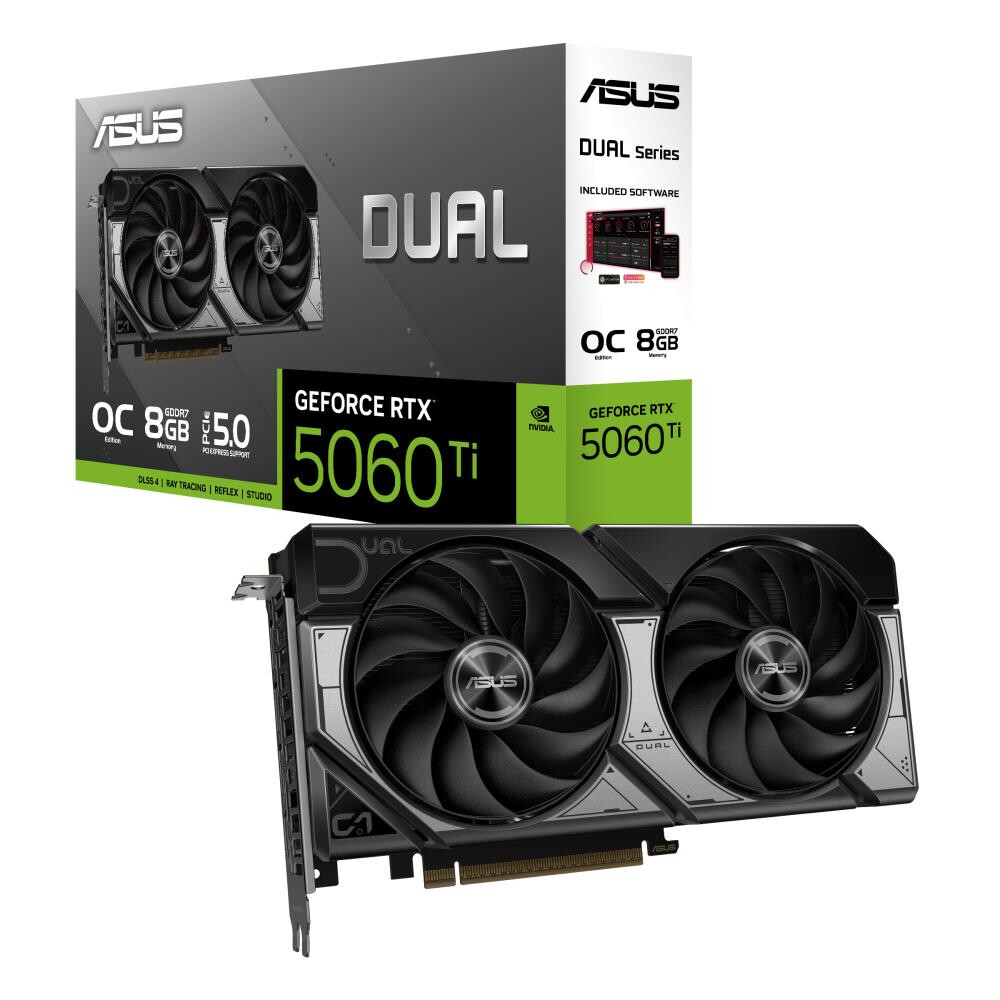 Videokarte ASUS Dual GeForce RTX 5060 Ti 8GB GDDR7 OC Edition - DUAL-RTX5060TI-O8G