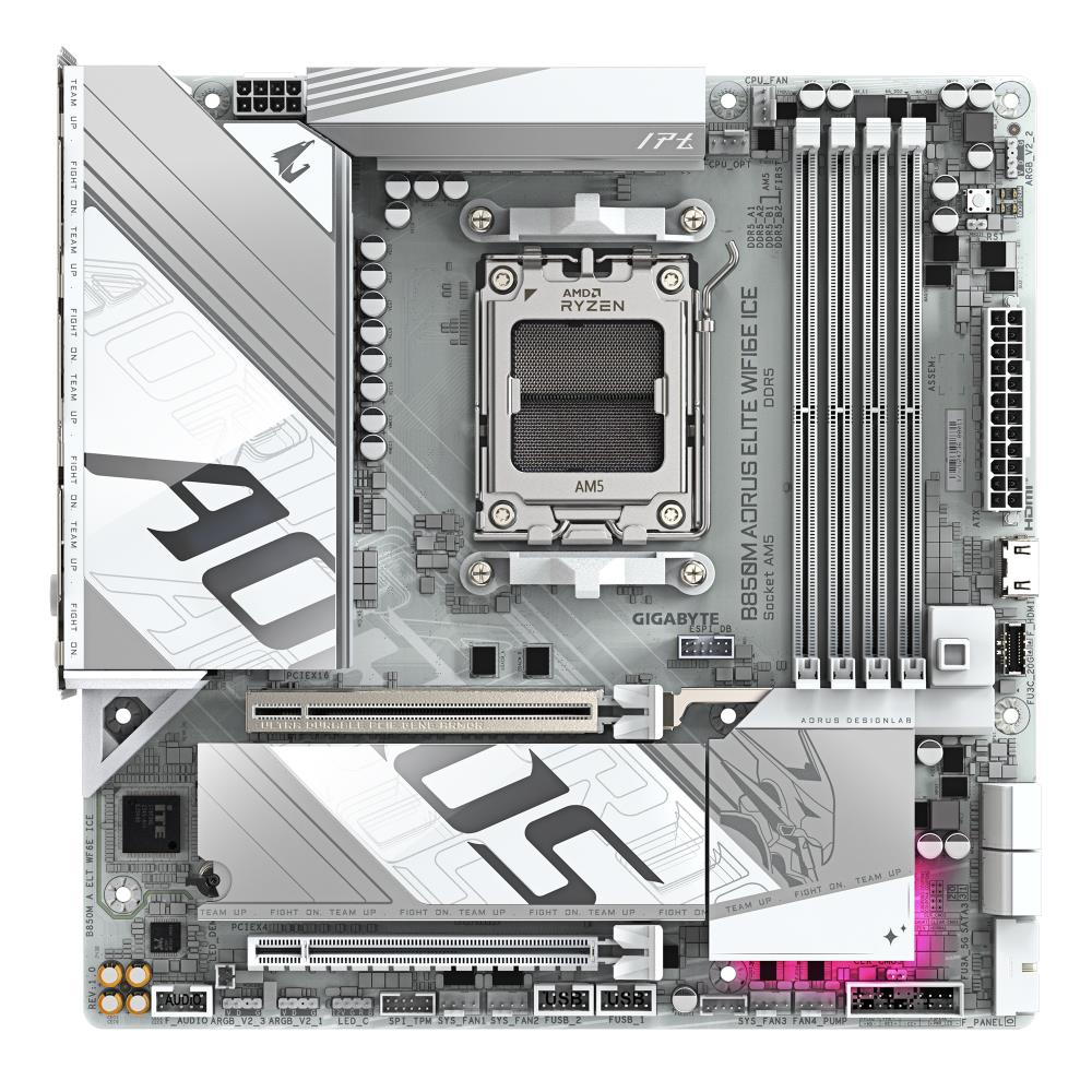Pamatplate Gigabyte B850M White (B850M A ELT WF6E ICE) - foto 2