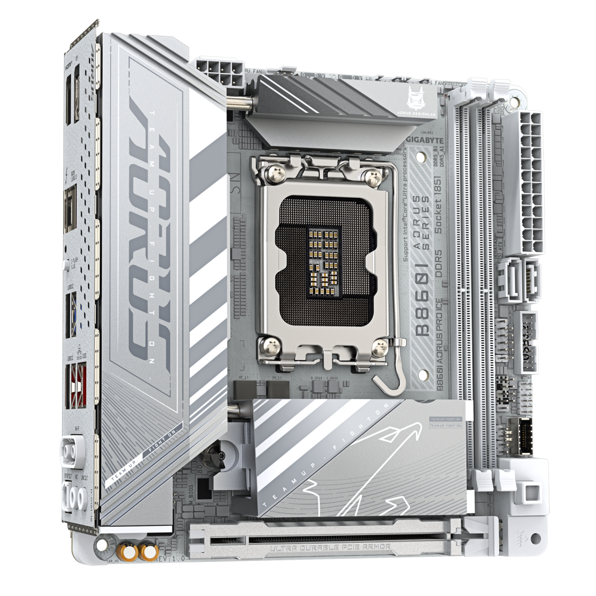 Pamatplate Gigabyte B860I AORUS PRO ICE LGA1851 White - foto 4
