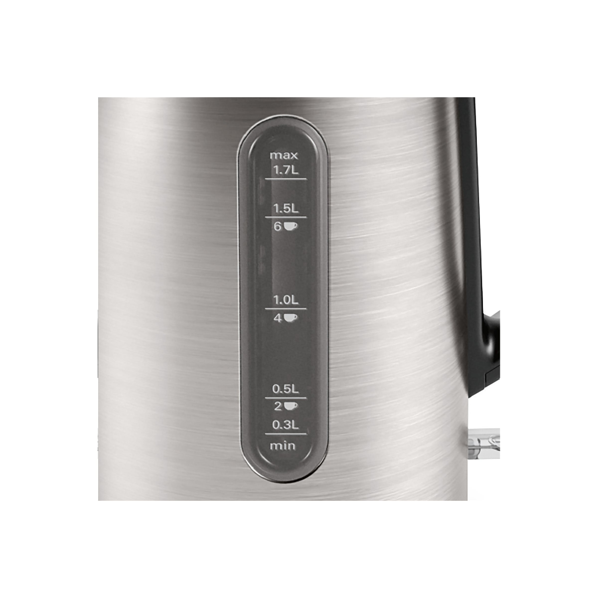 Tējkanna Bosch DesignLine TWK4P440 Stainless steel, Black - foto 3