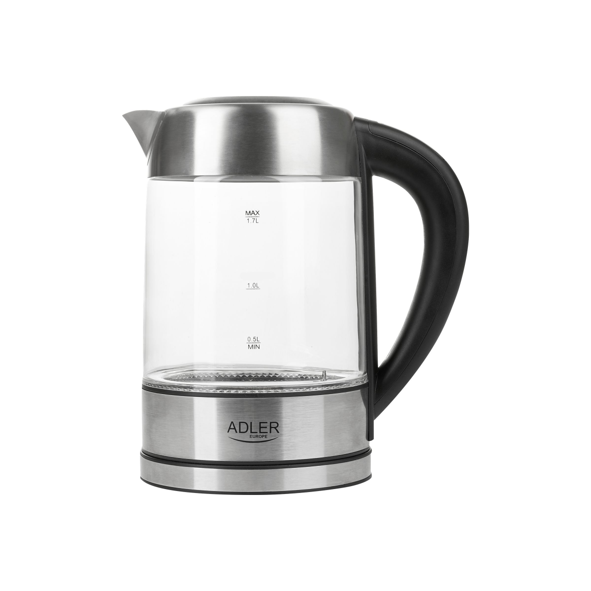 Tējkanna Adler AD 1247 Stainless steel, Transparent