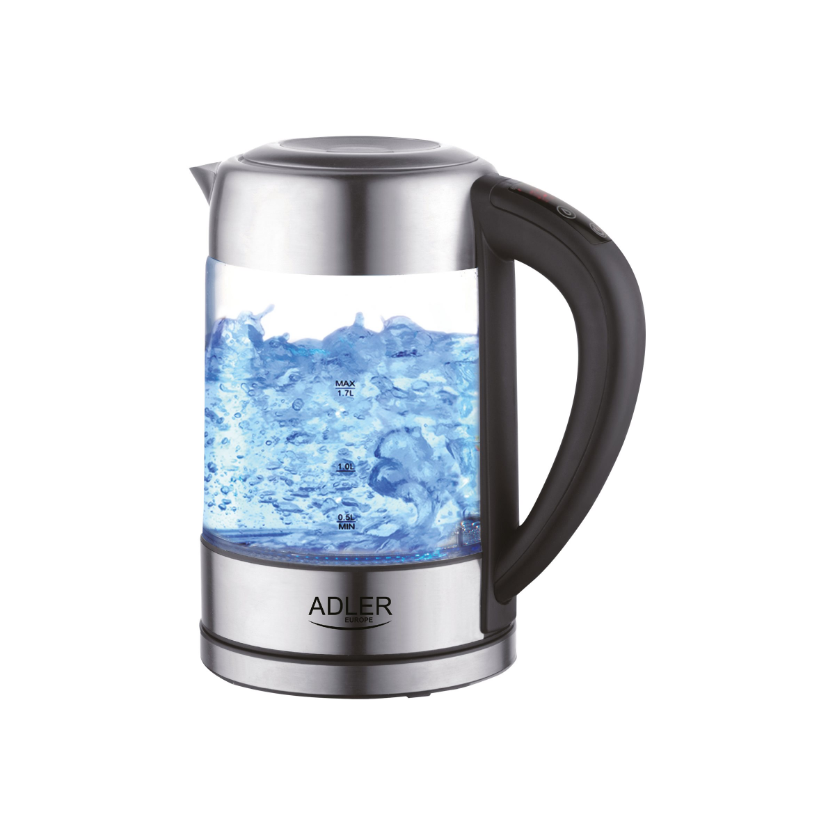 Tējkanna Adler AD 1247 Stainless steel, Transparent - foto 2