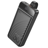 Ārējais akumulators HOCO J123B 30 000 mAh Black (J123B black)