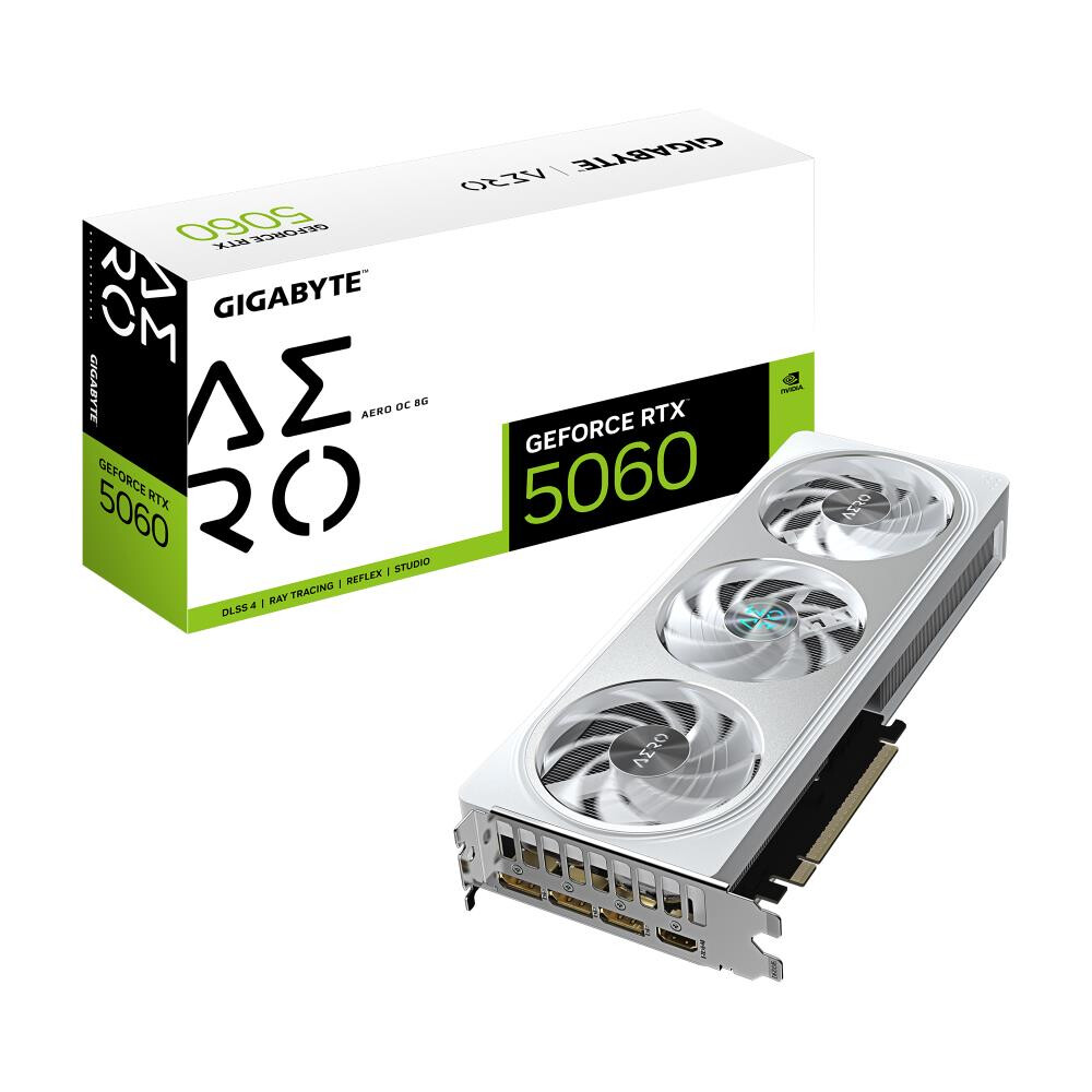 Videokarte GIGABYTE GeForce RTX 5060 AERO OC 8GB GDDR7 - GV-N5060AERO OC-8GD - foto 5