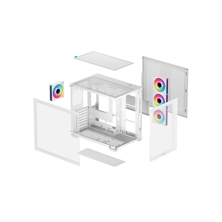 Datora korpuss Deepcool CG530 4F WH (R-CG530-WHADA4-G-1) - foto 3