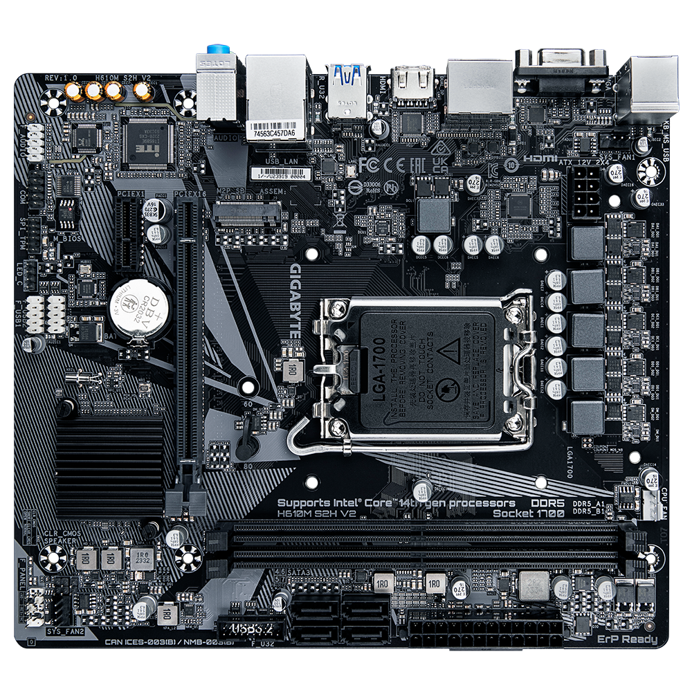 Pamatplate GIGABYTE H610MS2HV21.0 - foto 2