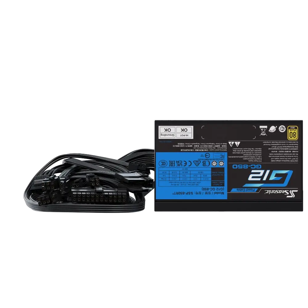 Barošanas bloks SEASONIC G12 GC (2024) 850 W - G12 GC-850 - foto 9