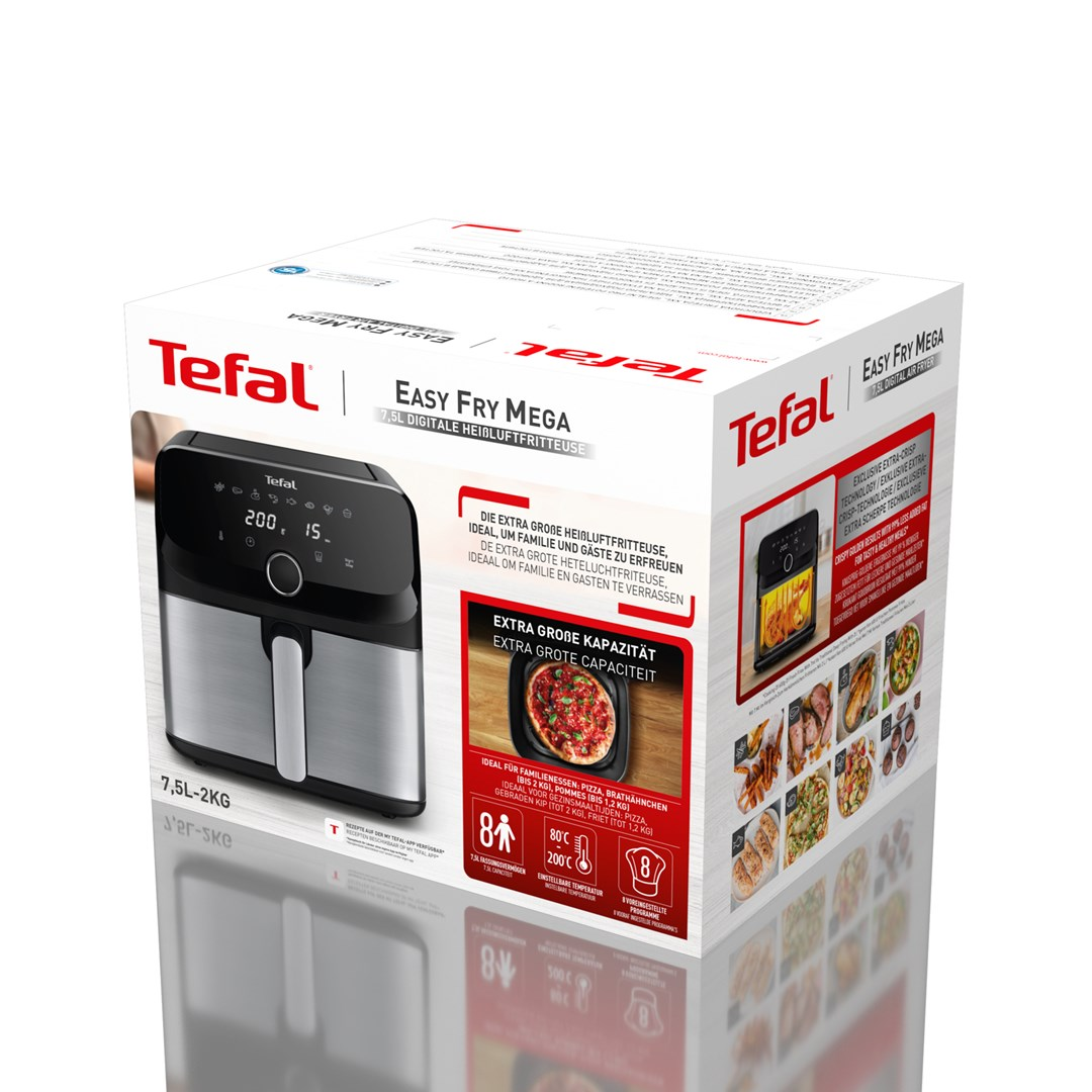 Aerogrils Tefal Mega EY855D10 Black, Stainless steel - foto 3