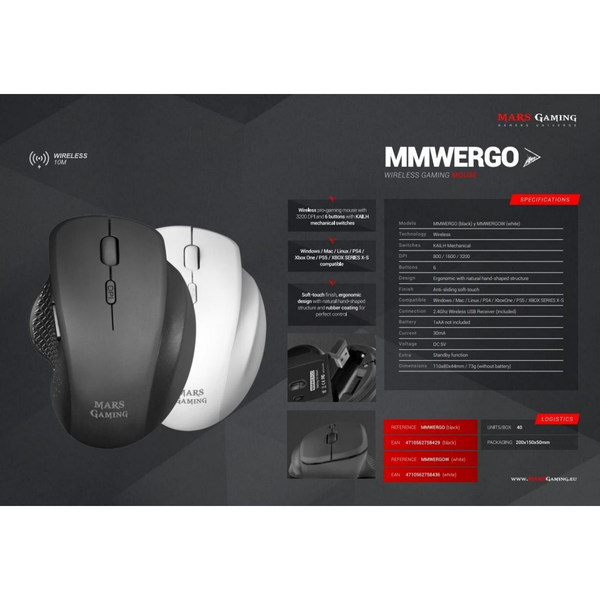 Pele Mars Gaming MMWERGOW White - foto 2