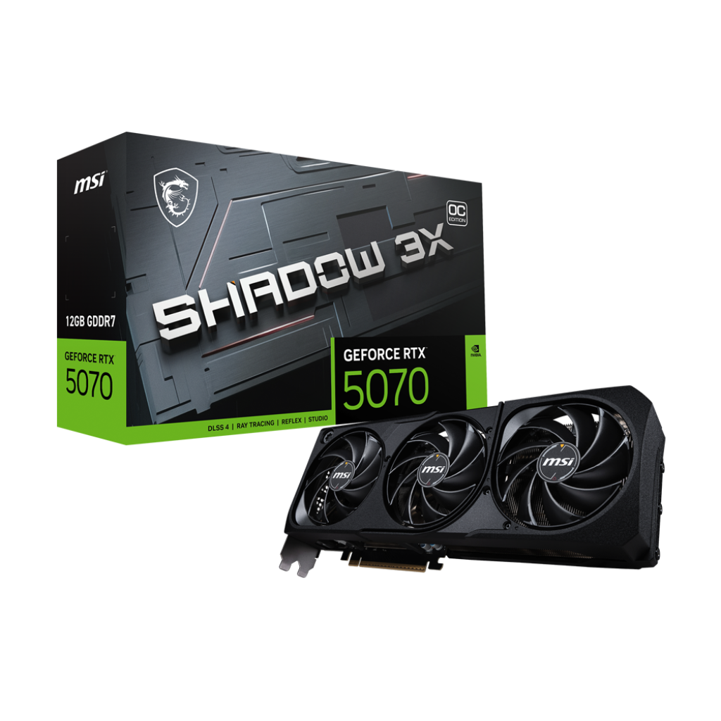 Videokarte MSI GeForce RTX 5070 12GB SHADOW 3X OC - GeForce RTX 5070 12G SHADOW 3X OC - foto 4