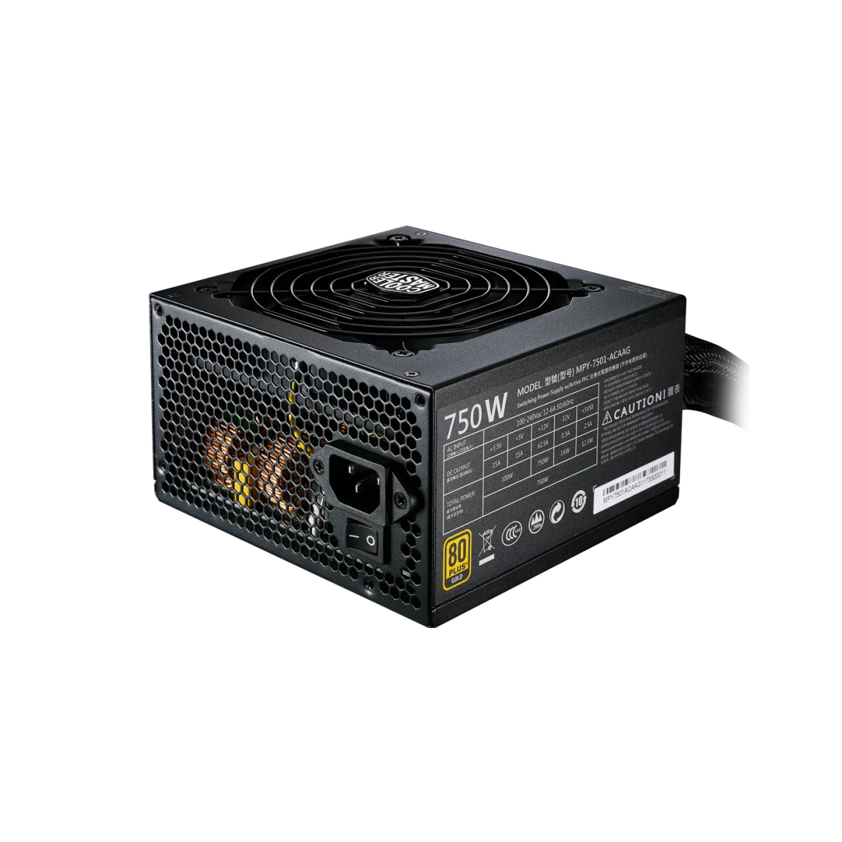 Barošanas bloks Cooler Master ZASILACZ MWE Gold 750 -V3 Black (MPE-7506-ACAG-BEU)