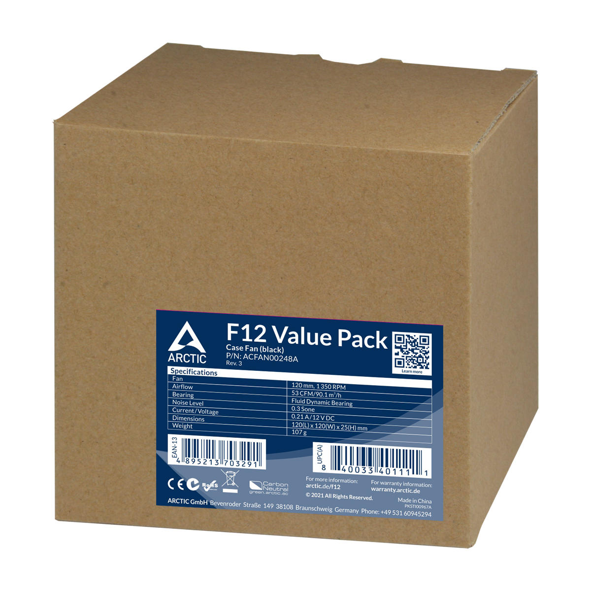 Korpusa dzesētājs Arctic F12 (ACFAN00248A) - foto 4