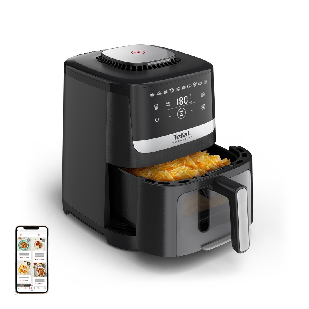 Aerogrils Tefal EY5568E0 Black, Stainless steel