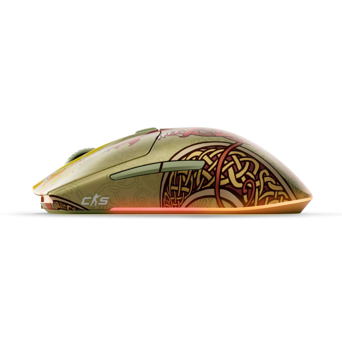 Pele SteelSeries Wireless Gaming Mouse CS2 Dragon Lore Edition (62614) - foto 2