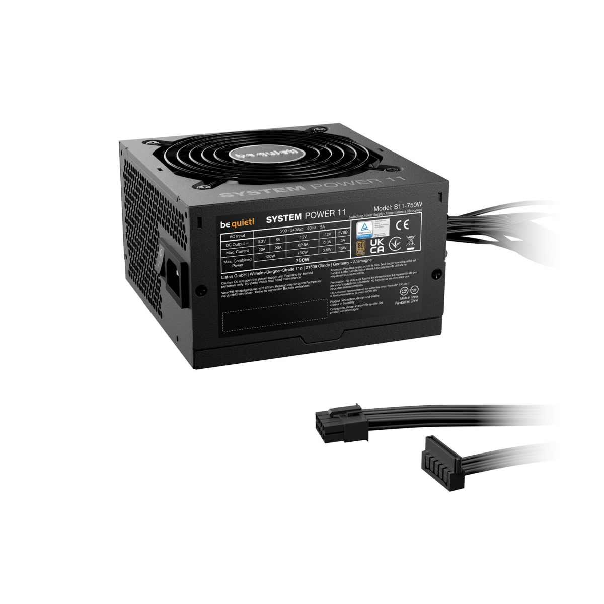 Barošanas bloks Be Quiet 11 750W Black (BP012EU) - foto 3