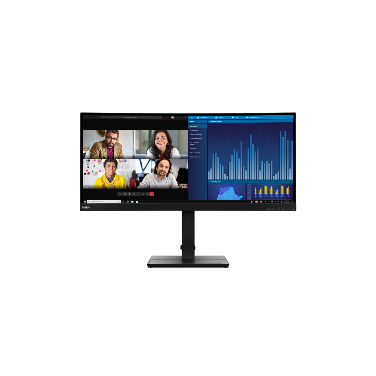 Monitors Lenovo ThinkVision P34w-20 LED 34.1" Black (62DCRAR3EU)