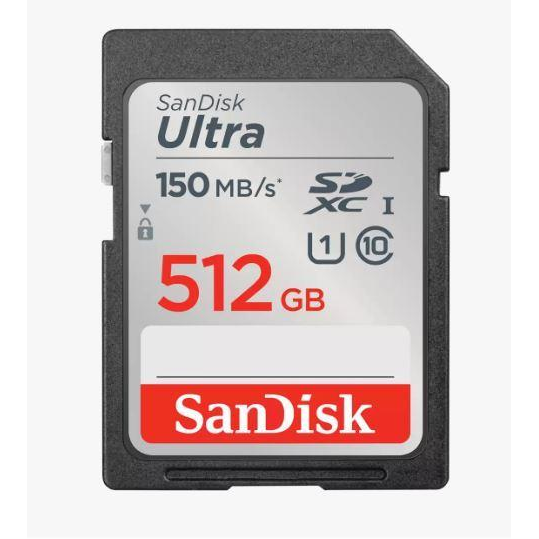 Atmiņas kartes SanDisk Ultra 512GB SDXC Memory Card - SDSDUNC-512G-GN6IN