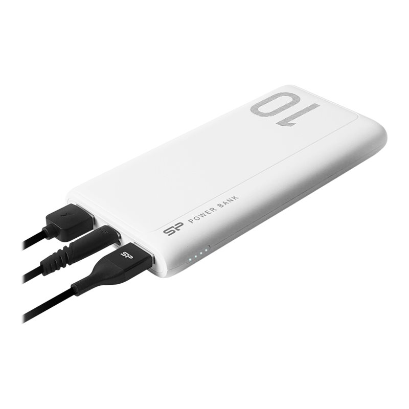 Ārējais akumulators Silicon Power 10000 mAh White (SP10KMAPBKGP150W) - foto 4