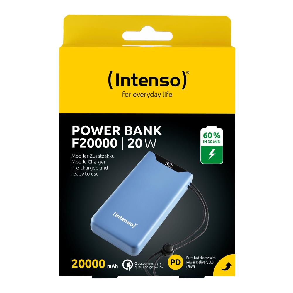Ārējais akumulators Intenso 20000 MAH QC3.0 Blue (7332055) - foto 4