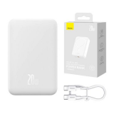 Ārējais akumulators Baseus Magnetic Mini 20000 mAh White (PPCX150002)