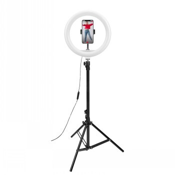 Statīvs Celly RING PROFESSIONAL WITH LIGHT (CLICKRINGUSBBK)