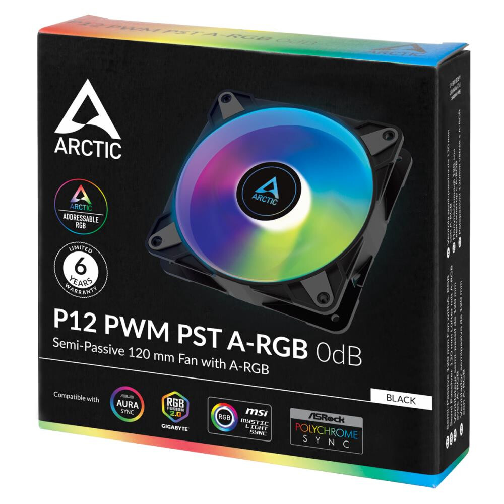 Korpusa dzesētājs Arctic P12 PWM PST A-RGB (ACFAN00231A) - foto 3