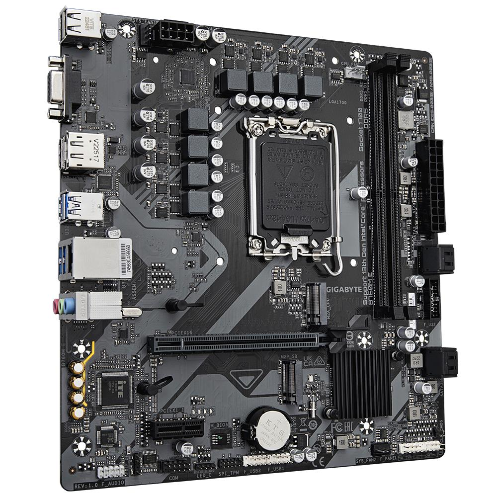 Pamatplate Gigabyte Intel B760M E Black - B760M E 1.0 - foto 3