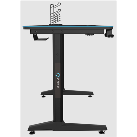 Datoru galds Onex Table Rectangular with contoured corners Black (ONEX-GD1200H) - foto 2