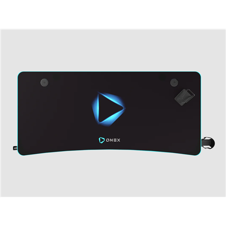 Datoru galds Onex Table Rectangular with contoured corners Black (ONEX-GD1200H) - foto 3